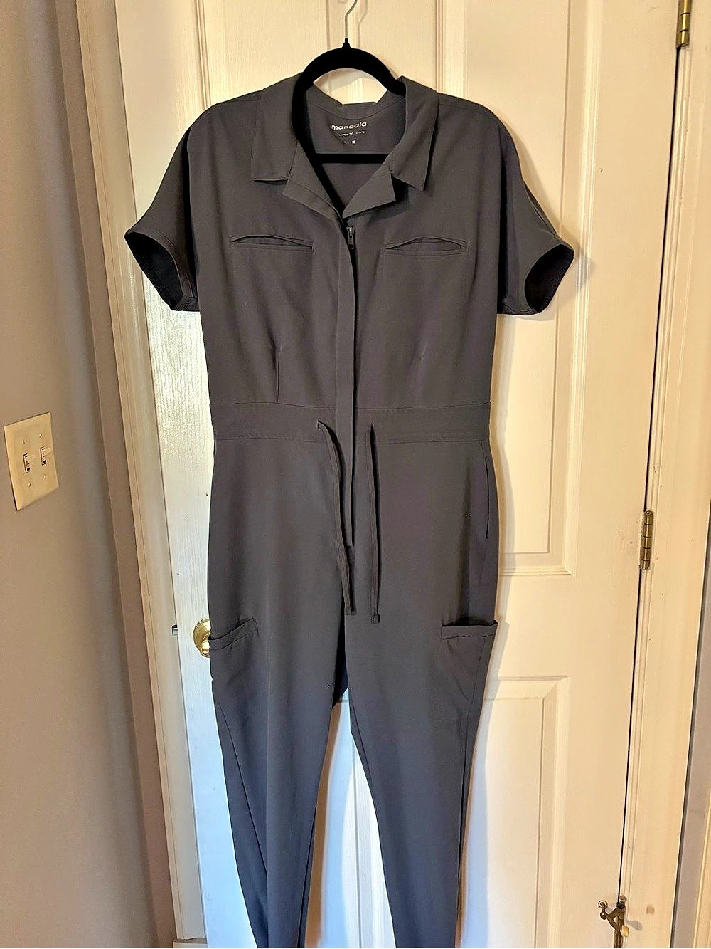 Mandala Scrub Jumpsuit in Gray Size Tall Medium